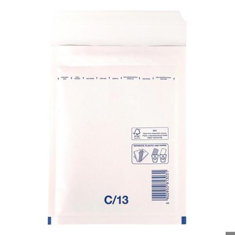 1-PACK - C-13 BUDGET Luftpolstertaschen 150x215mm | 100er Pack | weiß